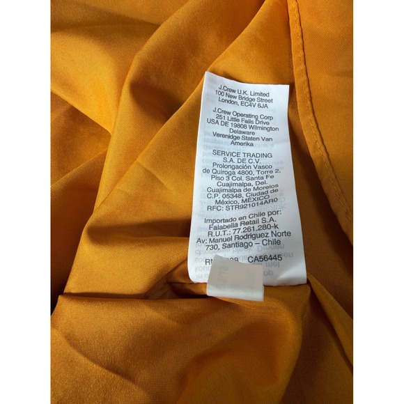 J.Crew Womens Animal Print Scalloped Camisole Mustard Yellow Black Size 4 - Picture 7 of 8